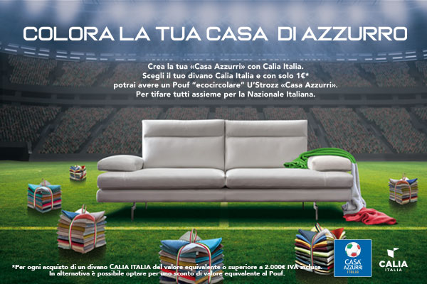 “Colora la tua casa di Azzurro”: U’Strozz di Calia Italia in edizione limitata Casa Azzurri